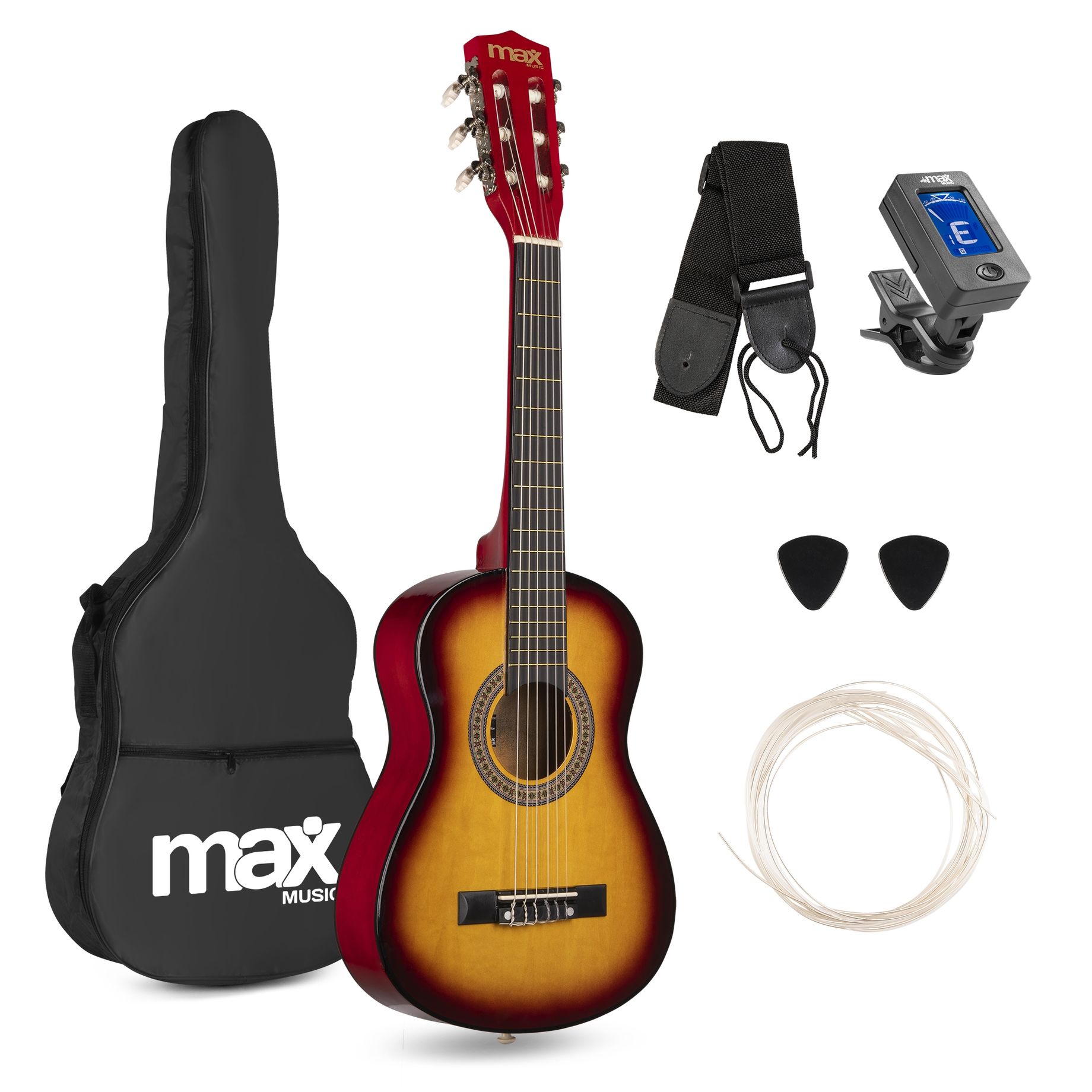 SoloArt Junior 1/4 Classic Guitar Pack Sunburst
