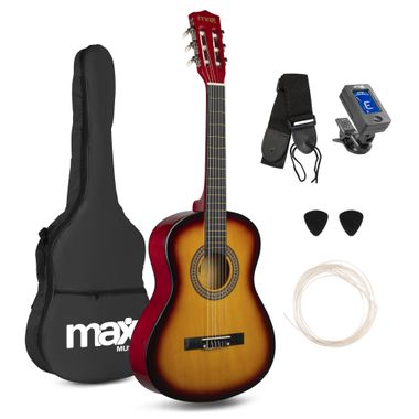 SoloArt Junior 3/4 Classic Guitar Pack Sunburst