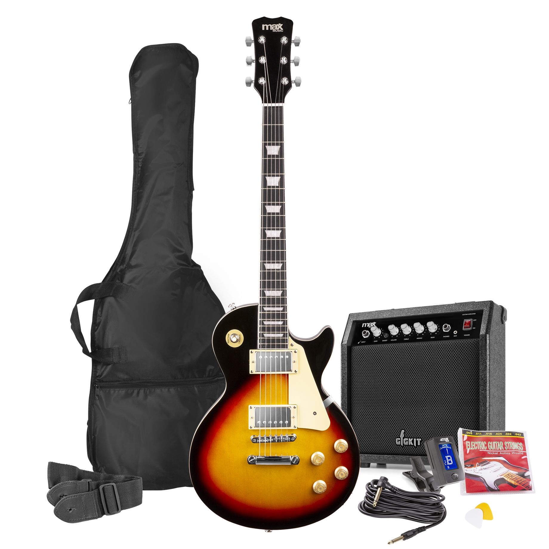GigKit Electric Guitar Pack SC Style Sunburst