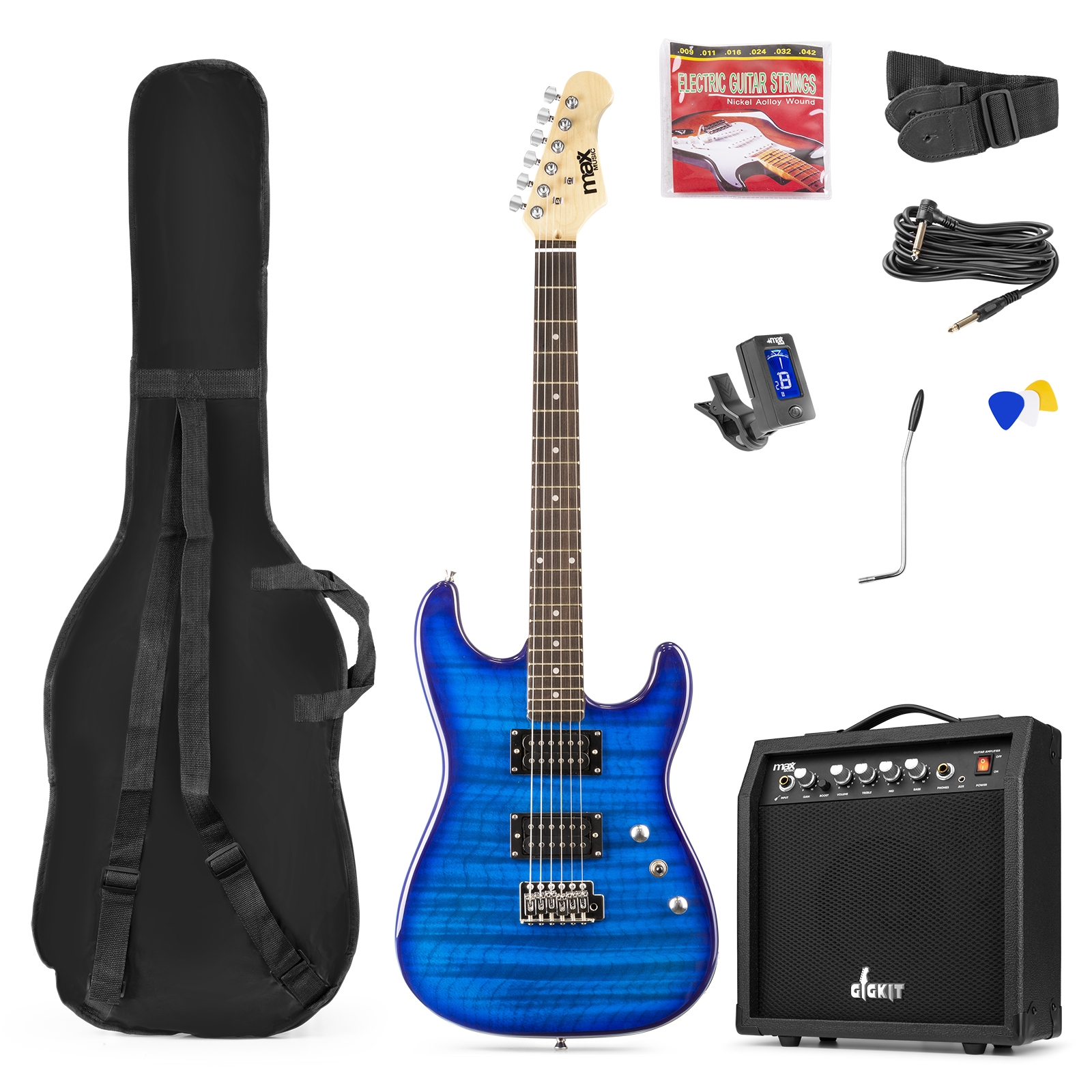 GigKit Electric Guitar Pack Quilted Style Dark Blue