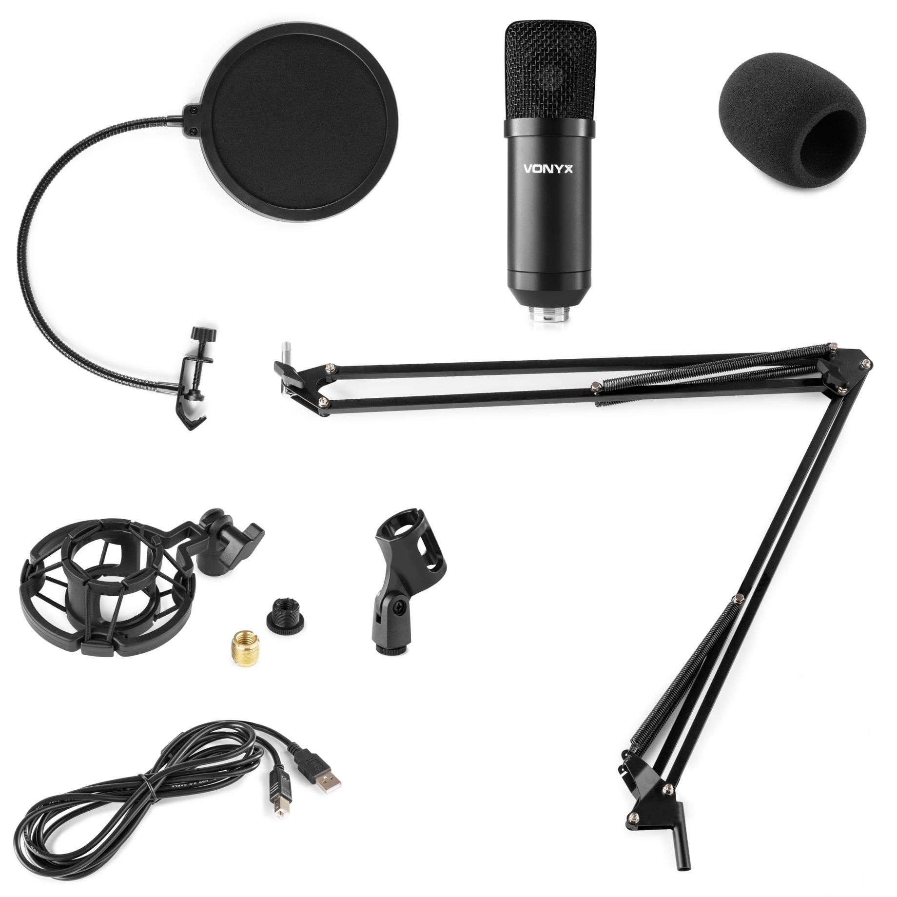 CMS300B Studio Microphone Set USB Black