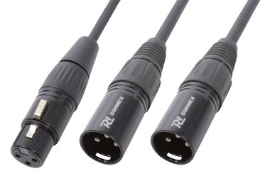 CX140 Cable Splitter XLR fem-2 XLR male Black