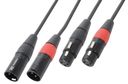 CX60-05 Cable 2x XLR-male - 2x XLR-female, 0.5m - Black