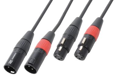 CX60 Cable 2x XLR-male - 2x XLR-female,  Black