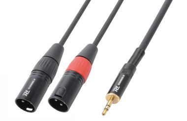 CX70 Cable 2x XLR Male - 3.5mm Stereo  Black