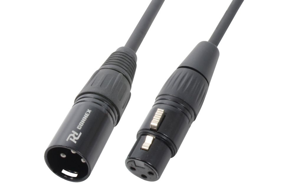 CX35 Cable 3-pin XLR male/female  Black