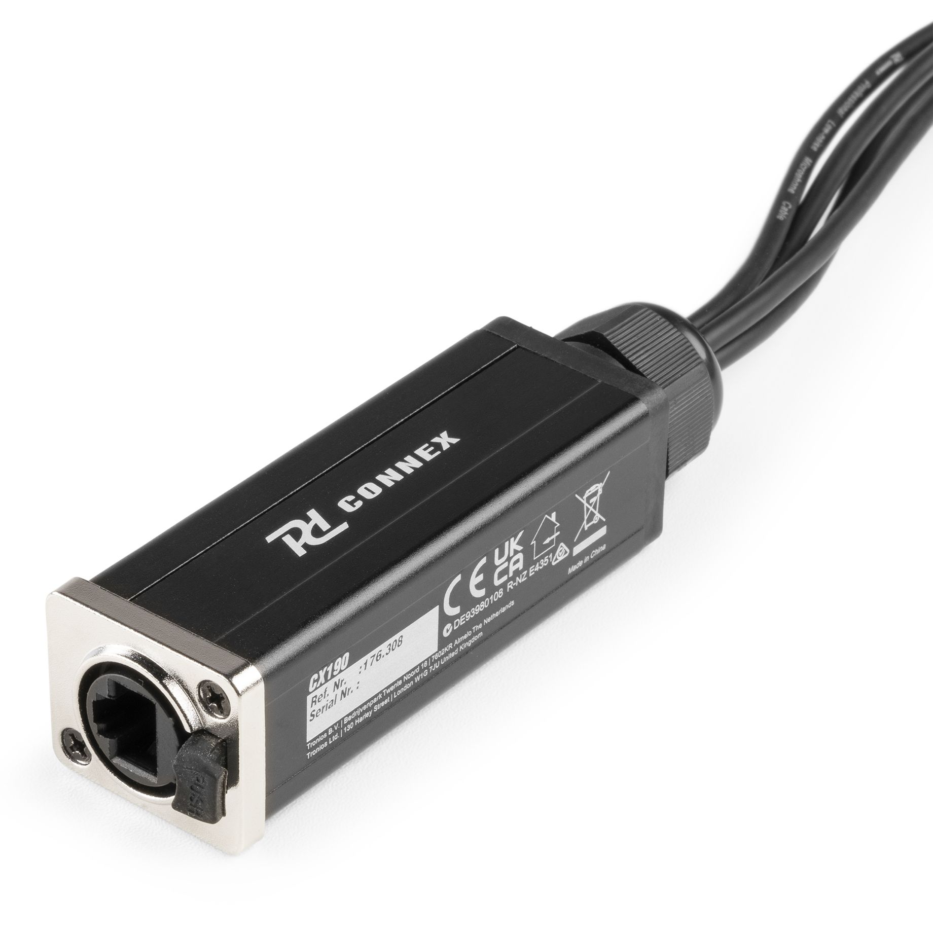 CX190 RJ45 to 4x XLR3M Cable Splitter 0.7m