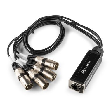 CX190 RJ45 to 4x XLR3M Cable Splitter 0.7m