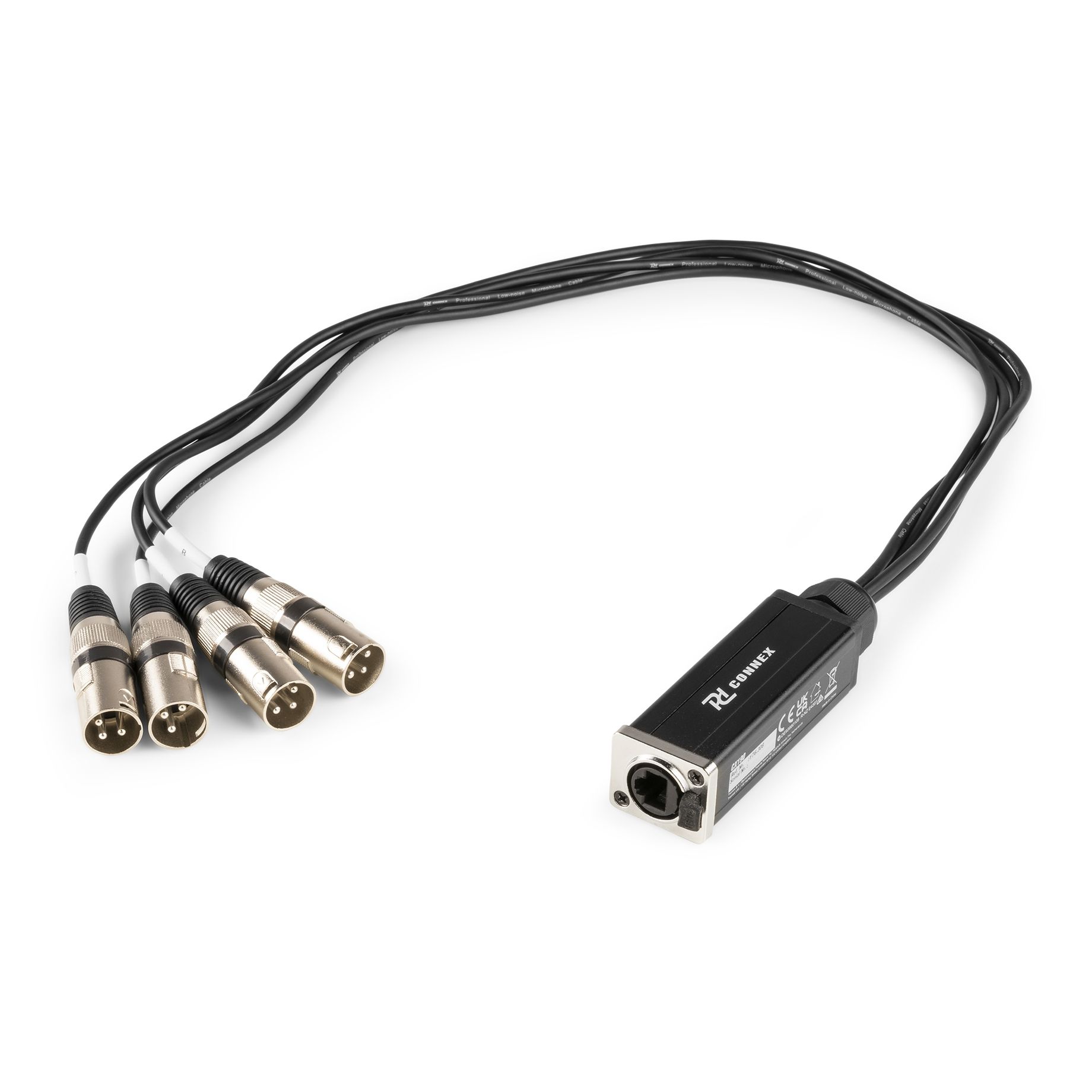CX190 RJ45 to 4x XLR3M Cable Splitter 0.7m