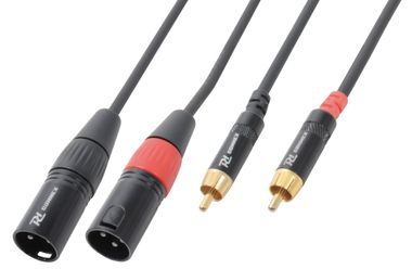 CX66 Cable 2x XLR male/2x RCA  Black
