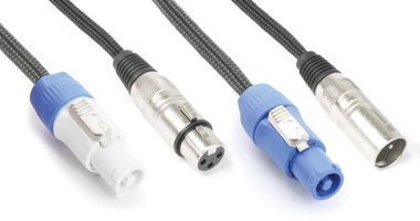 CX05 Audio Combi Cable Powerconnector B - XLR F / Powerconnector A - XLR M  Black