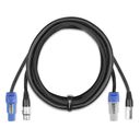 CX06-2 Light Combi Cable Powerconnector B - XLR M / Powerconnector A - XLR F 2m