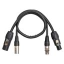 CX07-0.50 Combi Cable Powerconnector TR - XLR M / Powerconnector TR - XLR F 0.50m