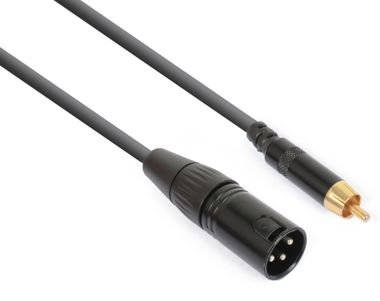 CX132 Cable converter XLR Male - RCA Male Black