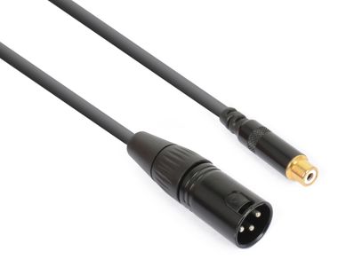 CX134 Cable converter XLR Male - RCA Female Black