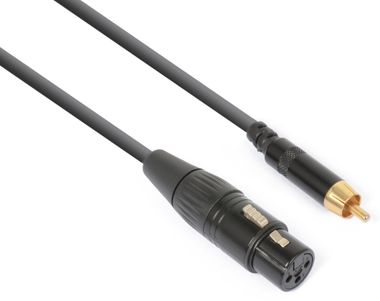 CX136 Cable converter XLR Female - RCA Male Black