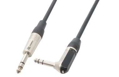 CX78 6.3 Stereo Jack - 6.3 Stereo Right-Angle Jack  Black