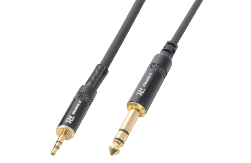 CX82 Cable 3.5 Stereo- 6.3 Stereo  Black
