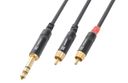 CX84-1 Cable 6.3 Stereo- 2 RCA Male 1.5m