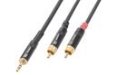 CX85-1 Cable 3.5 Stereo- 2xRCA Male 1.5m
