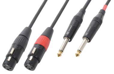 CX62 Cable 2xXLR Female-2x6.3 Mono  Black