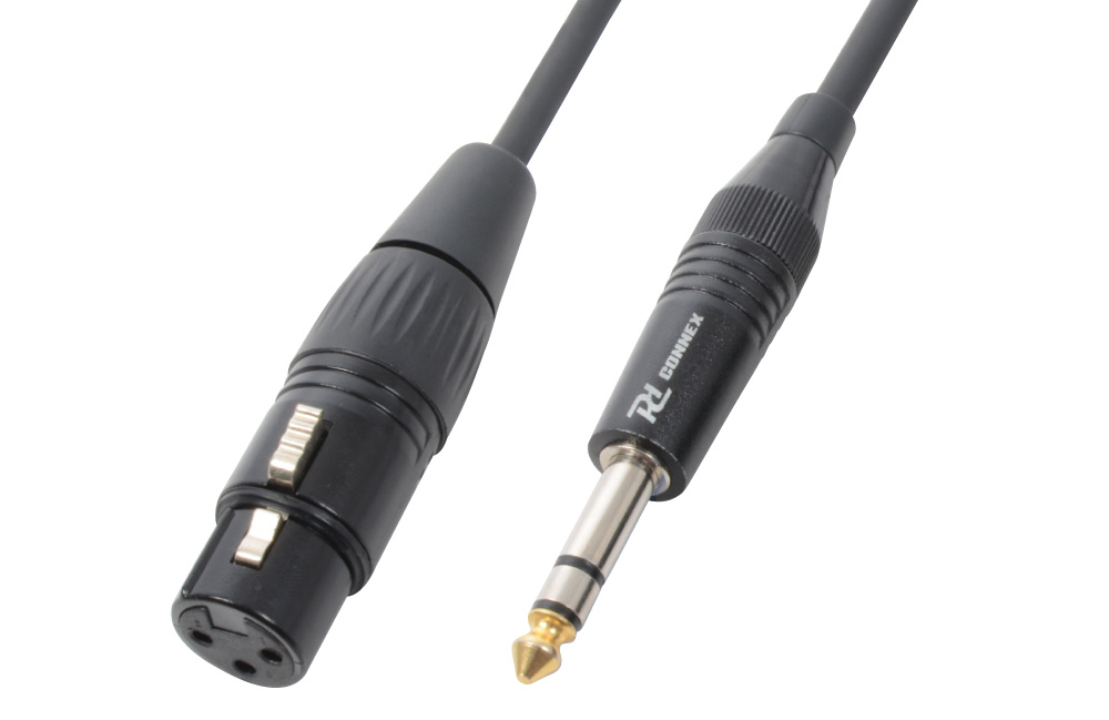 CX46 Cable XLRF/6.3mm Stereo Black