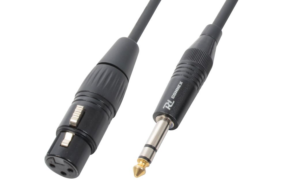 CX46 Cable XLRF/6.3mm Stereo  Black