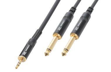 CX86 Cable 3.5 Stereo-2x6.3 Mono  Black