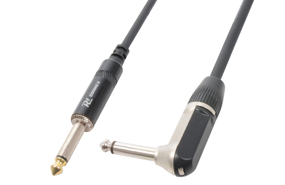 CX115-6 Guitar Cable 6.3 Mono - 6.3 Mono Right Angle Black