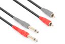 CX324-1 Cable 2x 6.3 Mono - 2xRCA Male 1.5m
