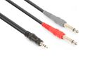 CX332-1 Cable 3.5mm Stereo - 2x 6.3mm Mono 1.5m