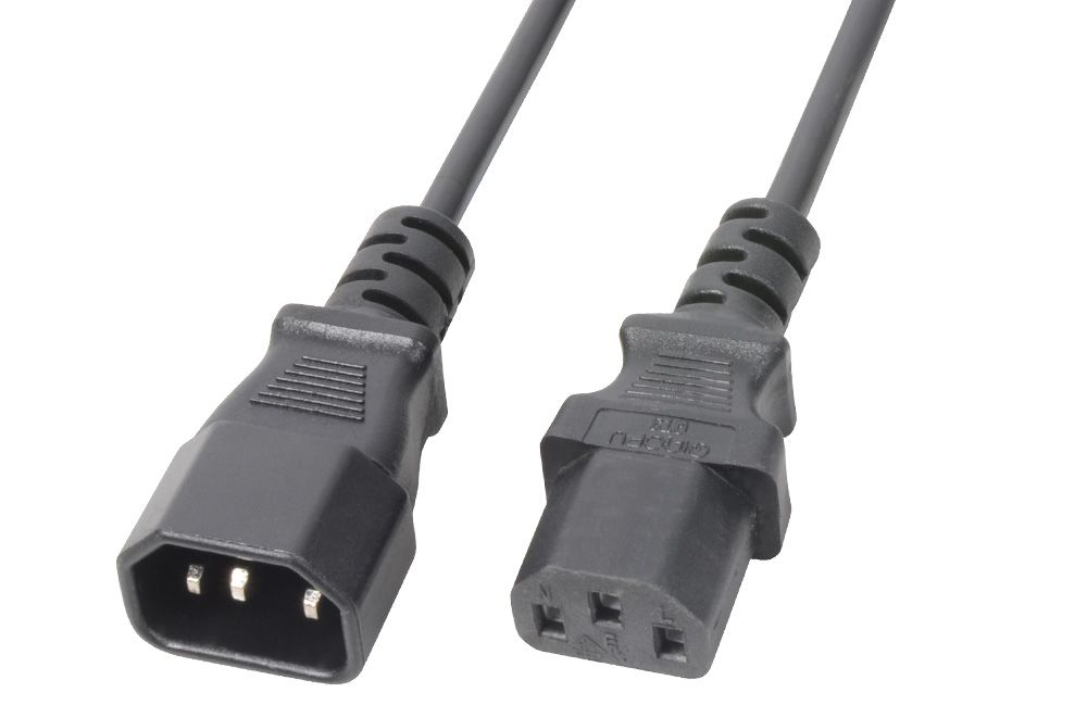 CX18 IEC Extension Cable Male - Female  Black