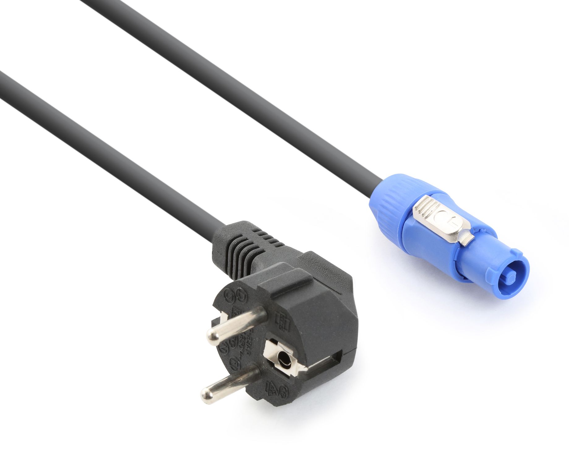 CX12 Powercon - Schuko cable  Black