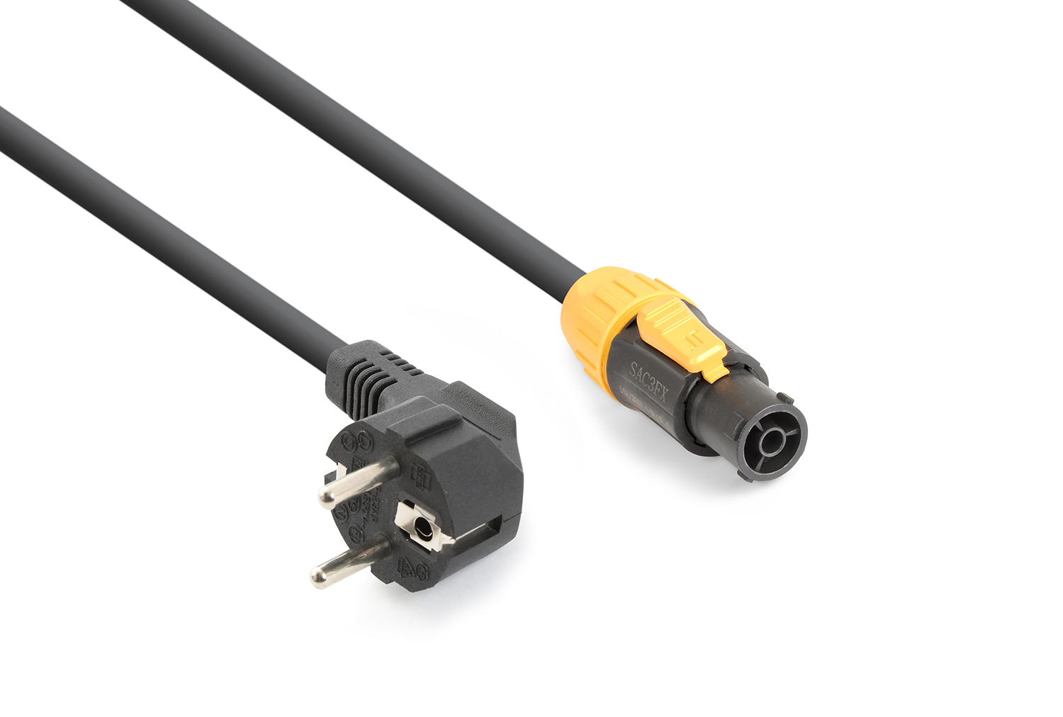 CX14 Powerconnector Tr IP65 - Schuko cable Black