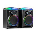 Track 2.0 Amplified Speaker Set with LED Black