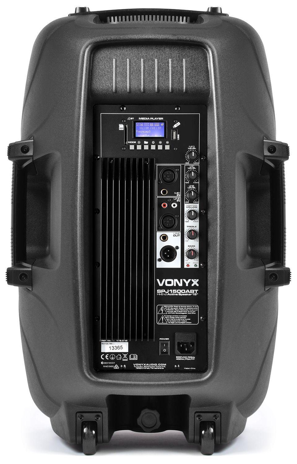 SPJ-1500ABT MP3 Hi-End BT Active Speaker 15" 800W
