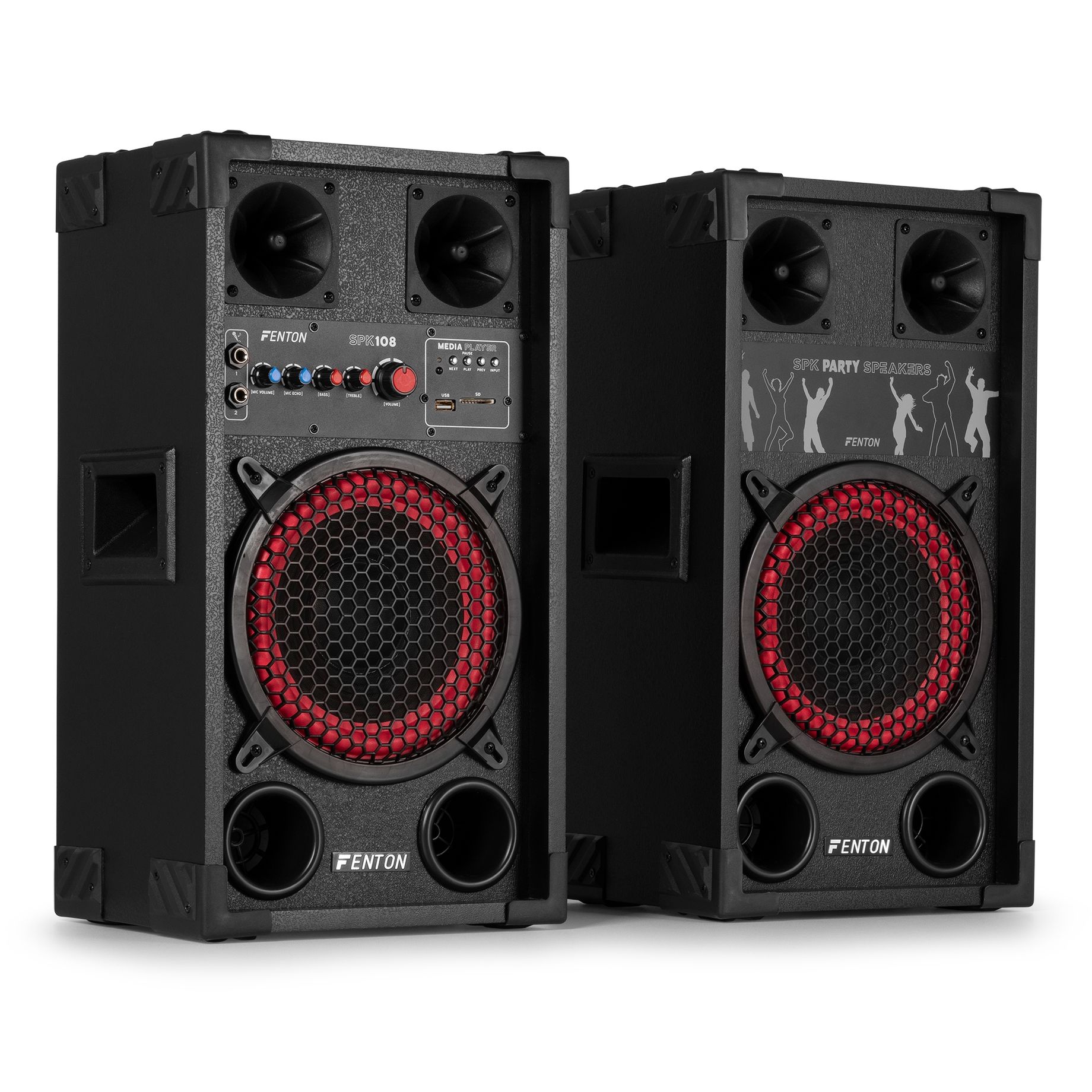 SPK-108 PA Active Speaker Set 8” BT