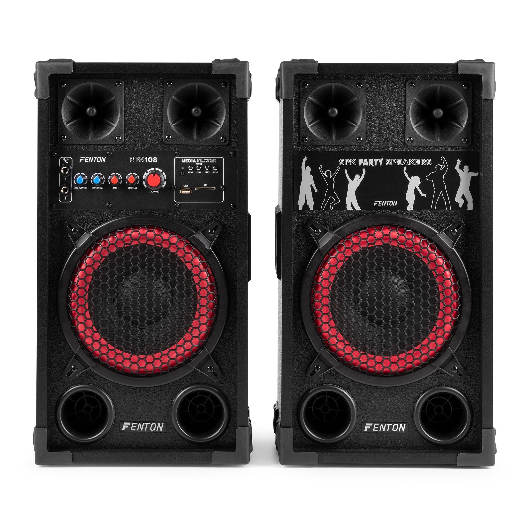 SPK-108 PA Active Speaker Set 8” BT