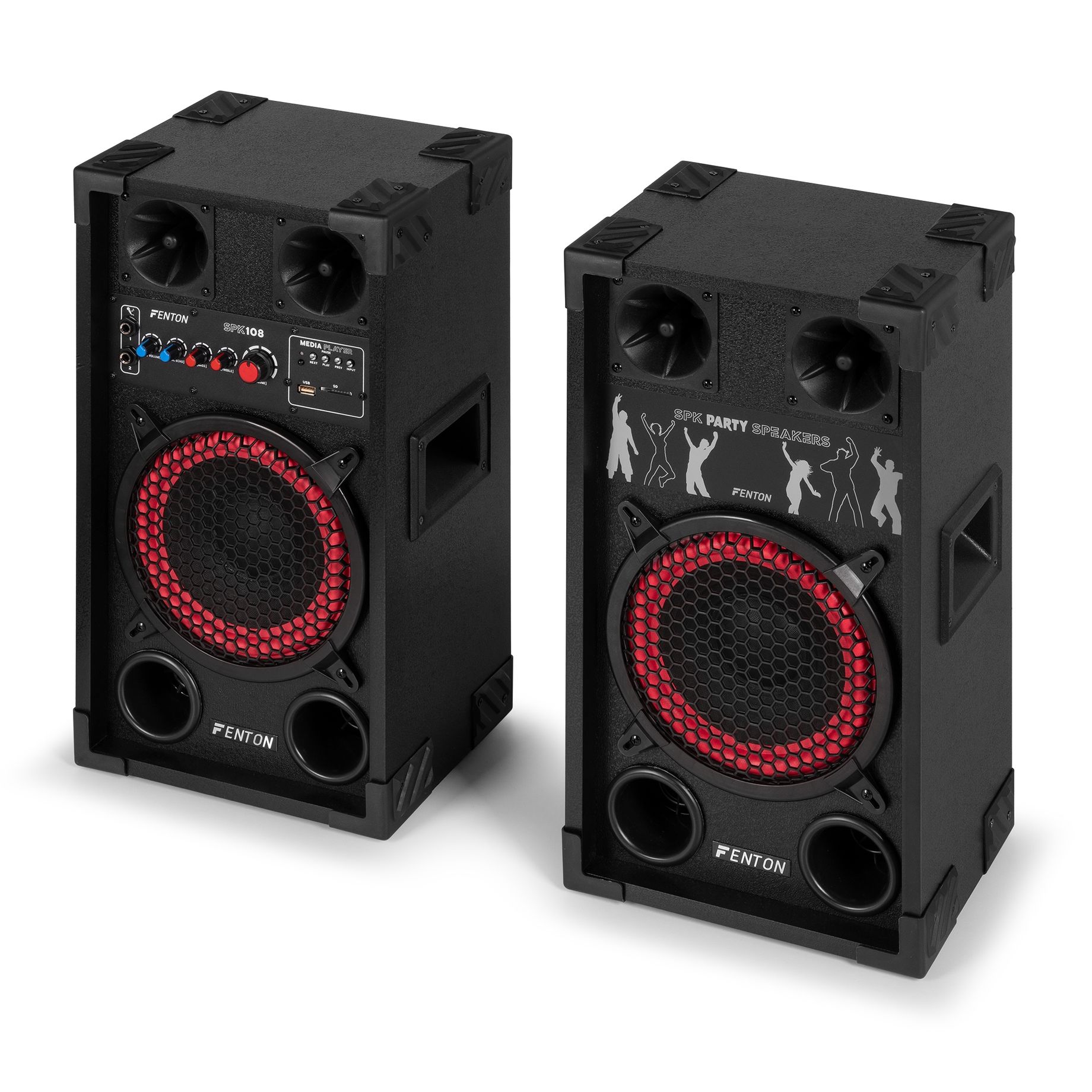 SPK-108 PA Active Speaker Set 8” BT