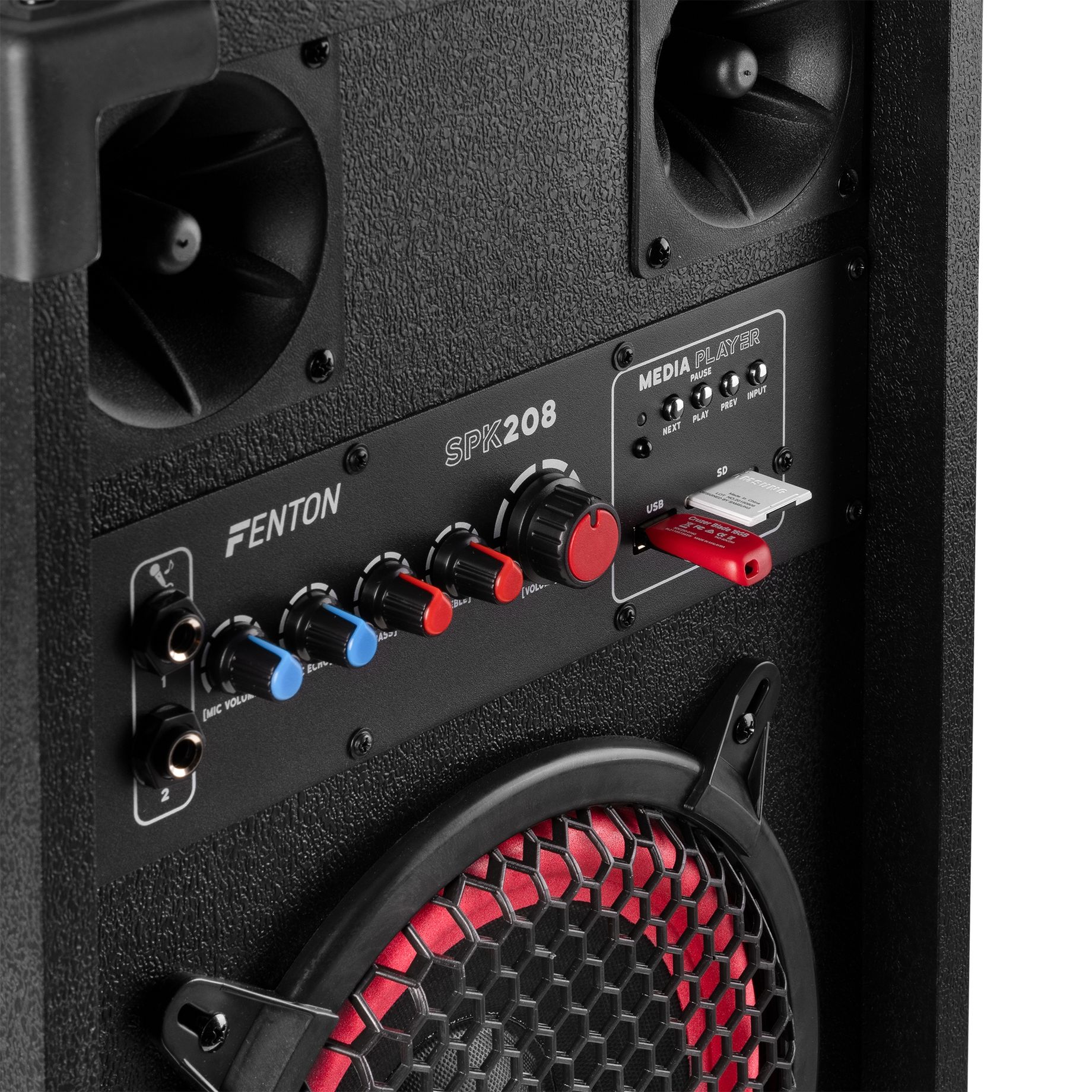 SPK-208 PA Active Speaker Set 2 x  8” BT