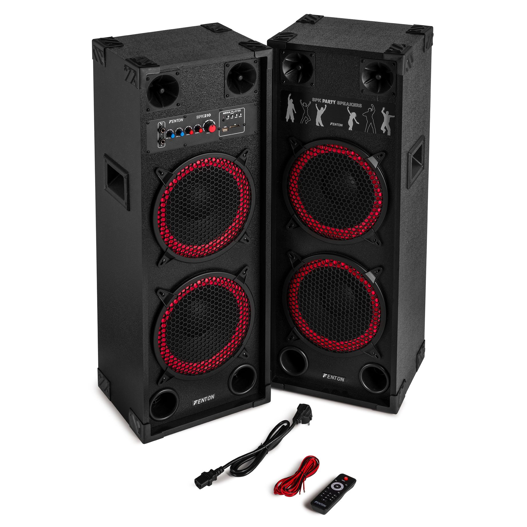 SPK-210 PA Active Speaker Set 2 x 10” BT