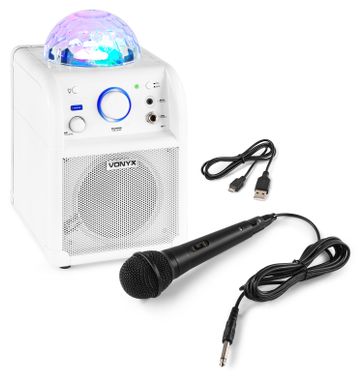 SBS50W BT Karaoke Speaker LED Ball White