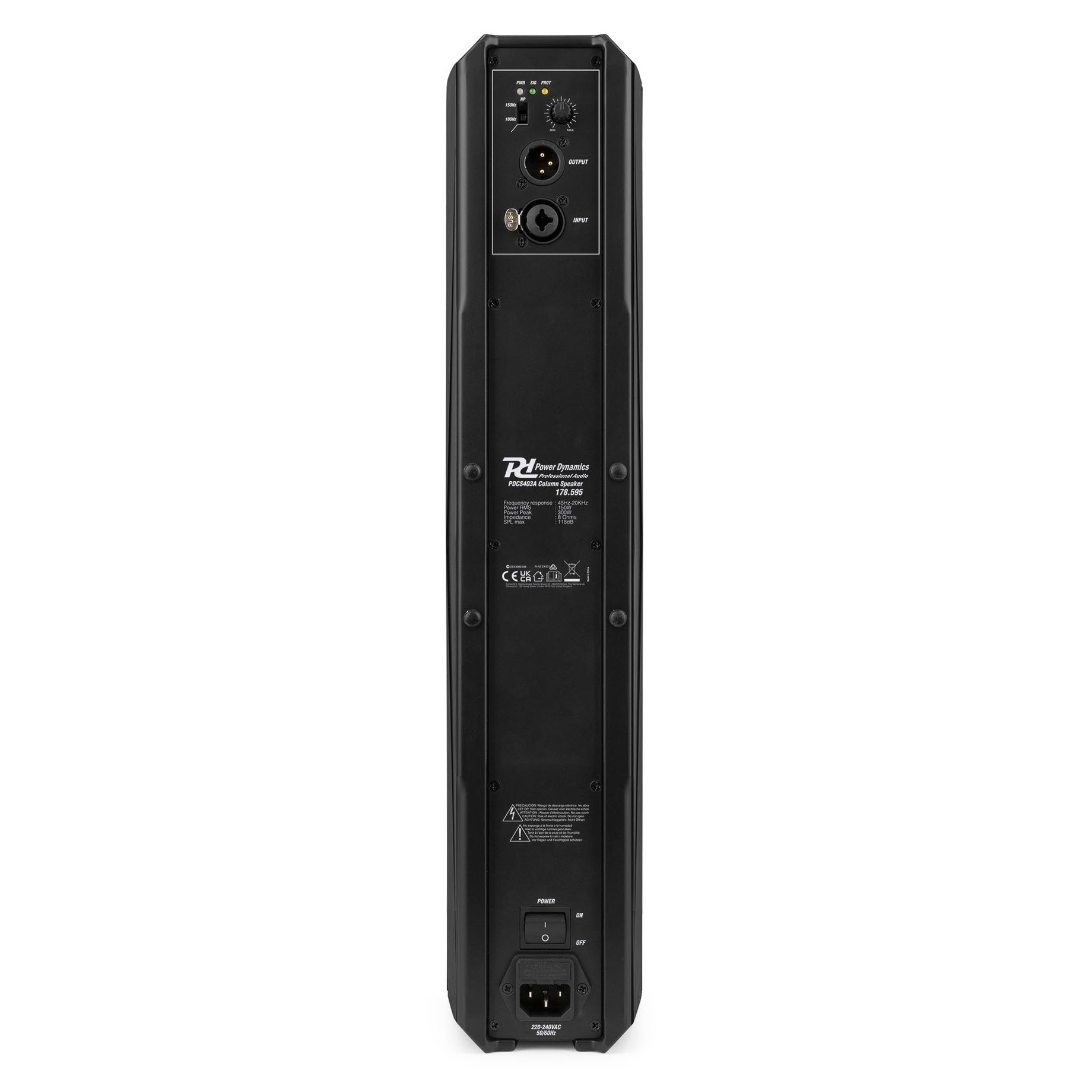PDCS403A Column Active Speaker Black