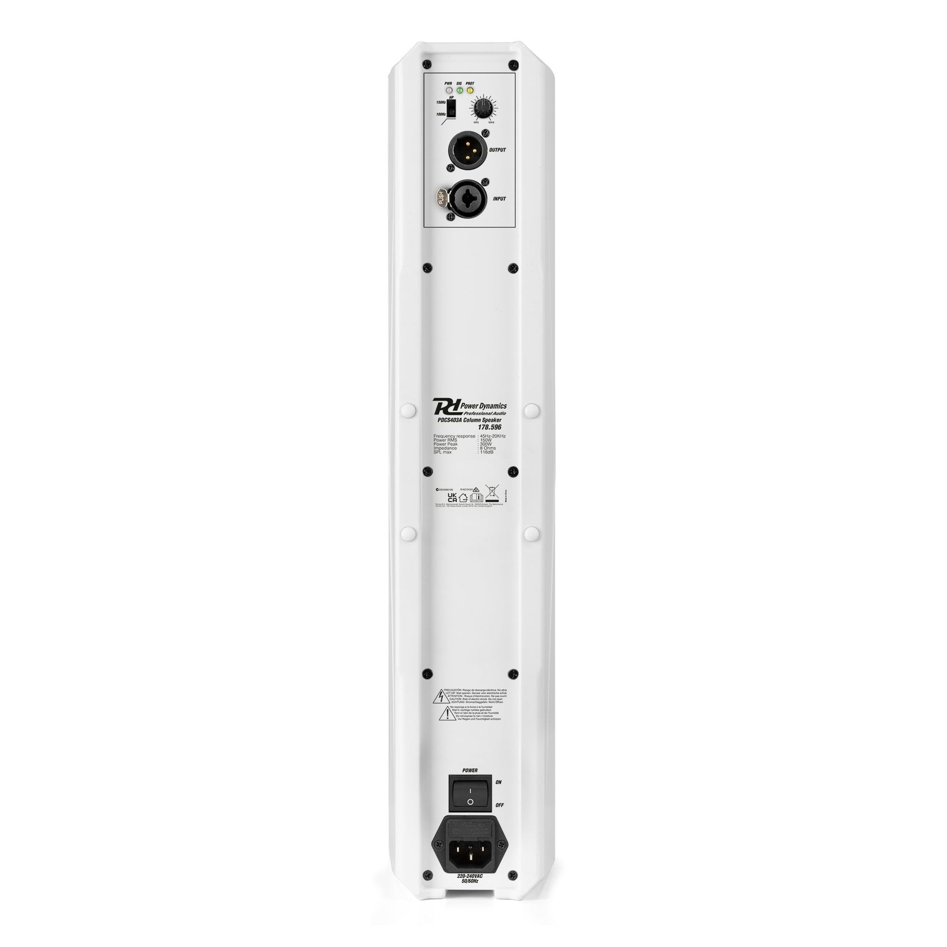 PDCS403A Column Active Speaker White