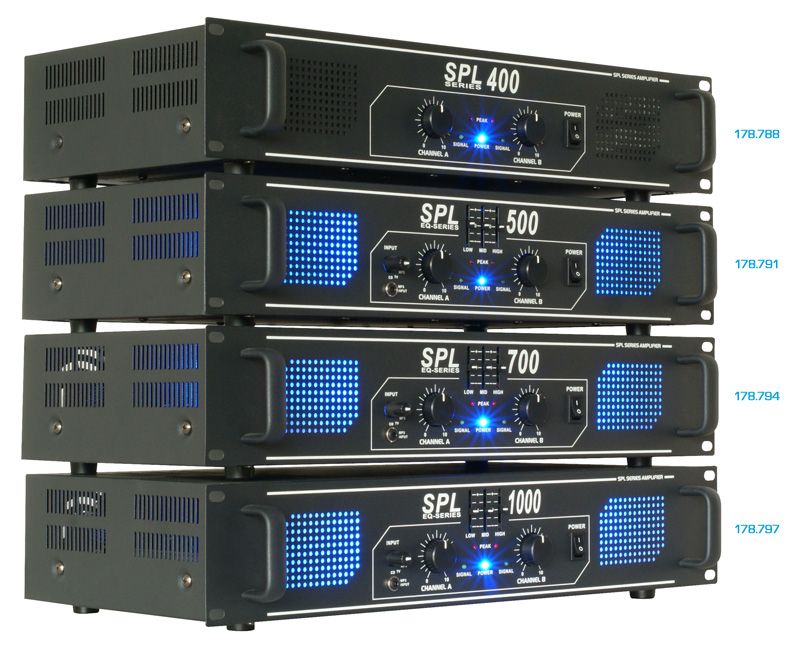 SPL 1000 Amplifier 2x 500W EQ