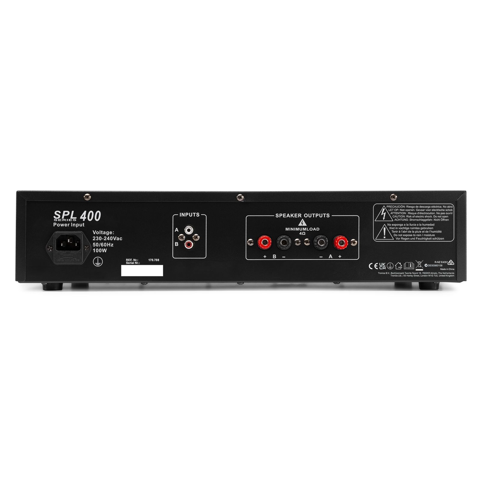 SPL 400 Amplifier 2x 200W Black