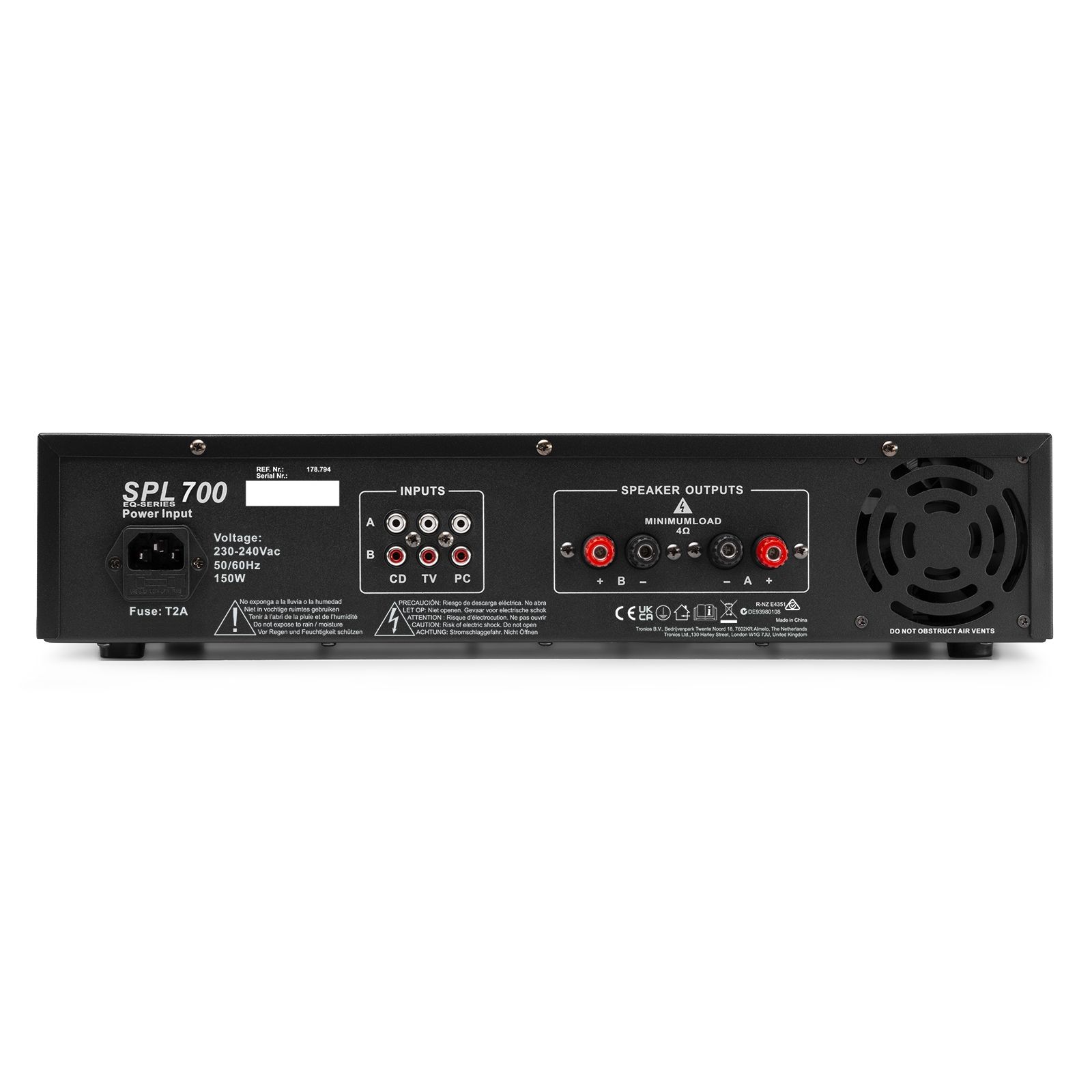SPL 700 Amplifier 2x 350W EQ