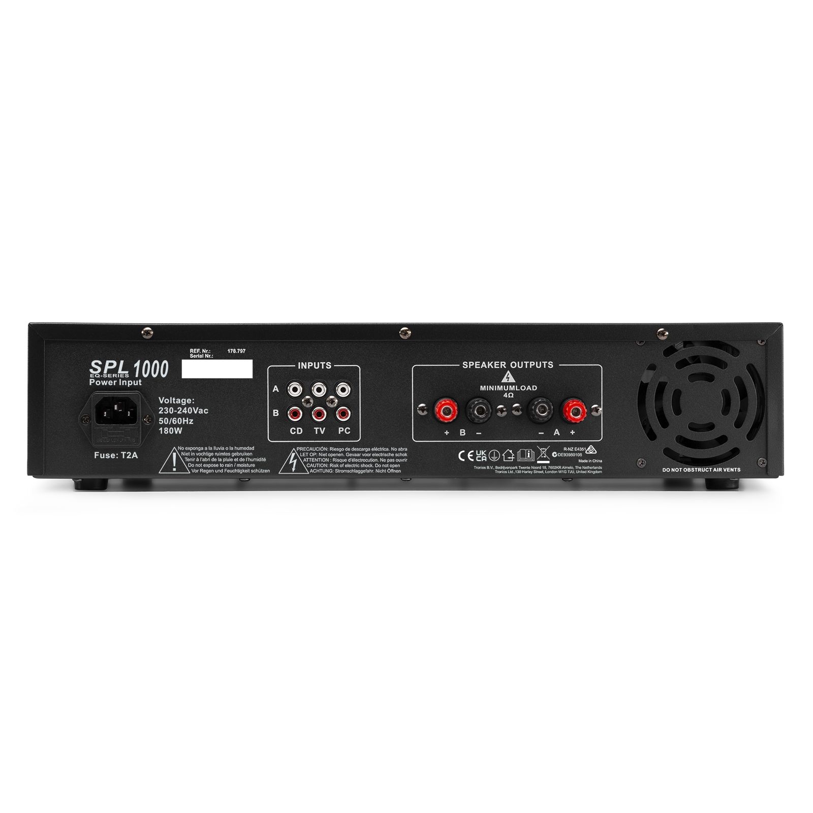 SPL 1000 Amplifier 2x 500W EQ