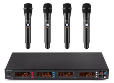 PD504H 4x 50-Channel UHF Wireless Microphone Set with 4 handheld microphones