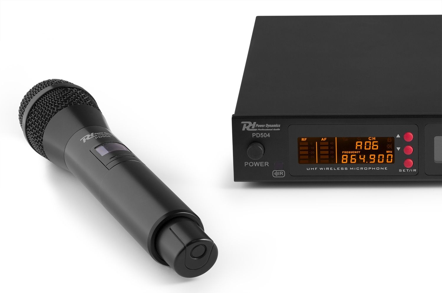 PD504H 4x 50-Channel UHF Wireless Microphone Set with 4 handheld microphones